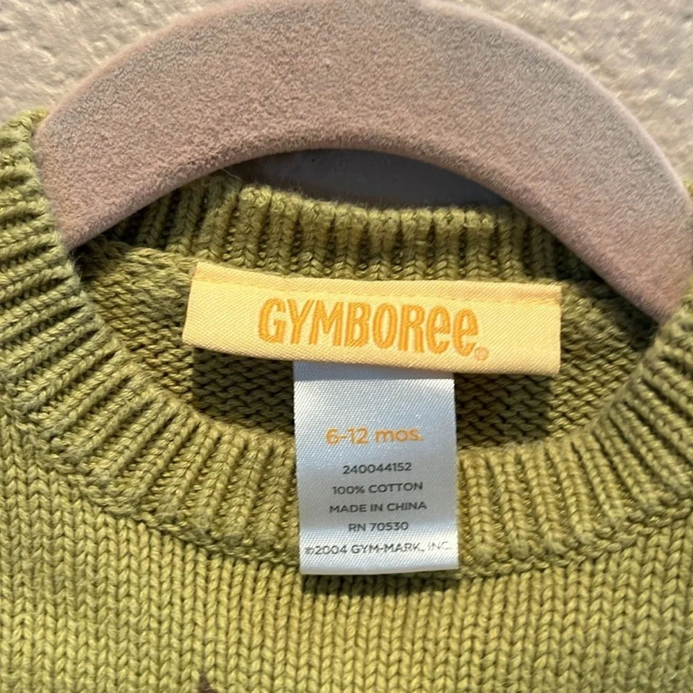 Gymboree Boy’s Petting Zoo Tractor Sweater 2005 Y2K Green 6-12 Months
